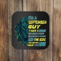 September Birthday Guy Has 3 Sides Sweet Funny Crazy  Coaster thumb 0
