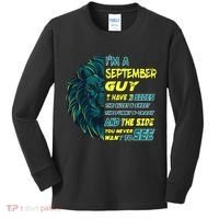 September Birthday Guy Has 3 Sides Sweet Funny Crazy  Kids Long Sleeve Shirt thumb 0