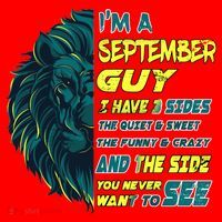 September Birthday Guy Has 3 Sides Sweet Funny Crazy  Santa Hat thumb 1
