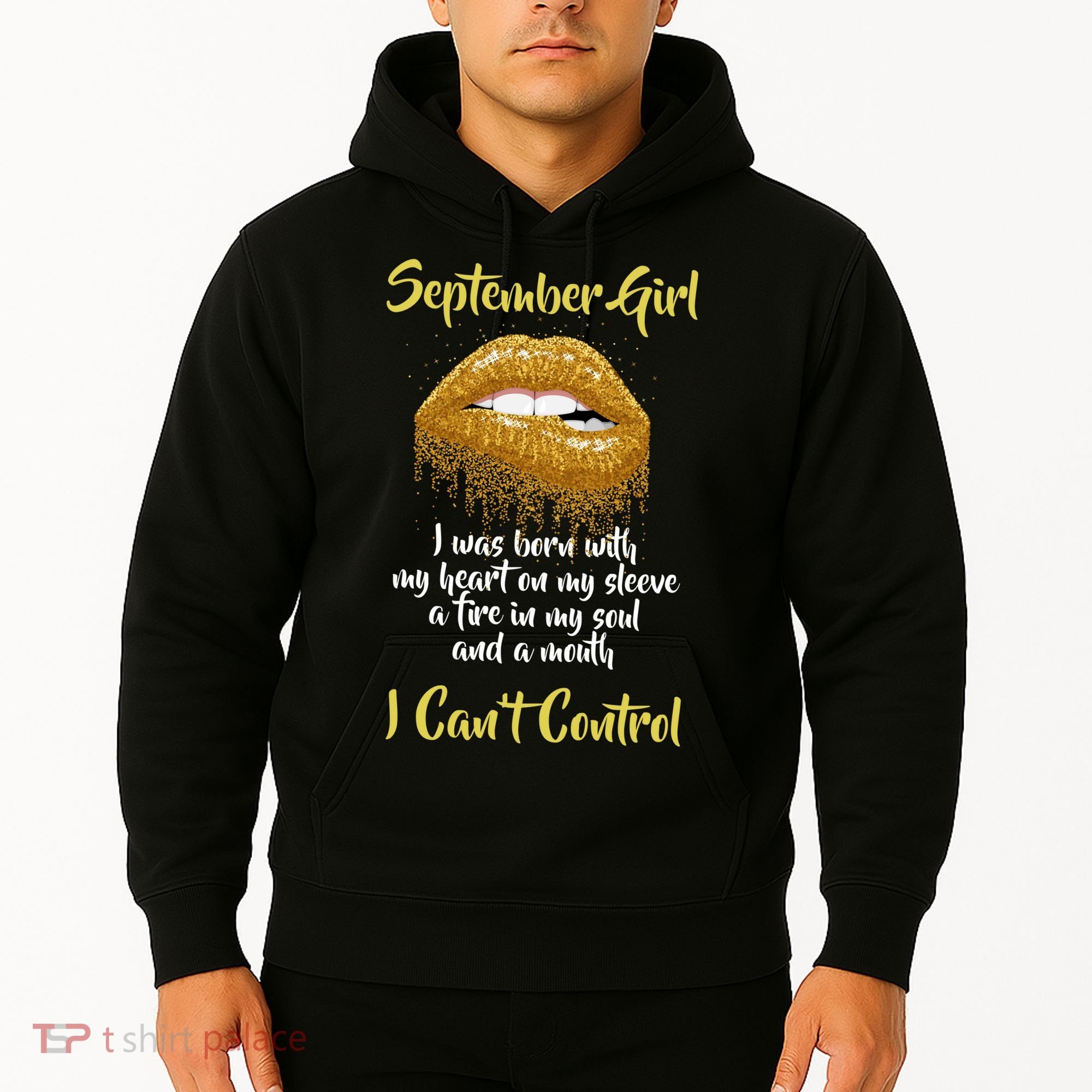 September Girl Born With Fire In My Soul Hoodie