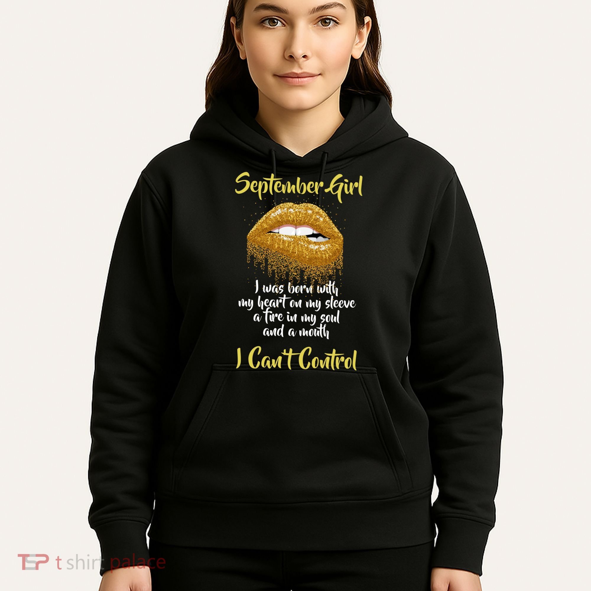 September Girl Born With Fire In My Soul Hoodie