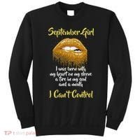 September Girl Born With Fire In My Soul Sweatshirt thumb 0