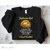 September Girl Born With Fire In My Soul Sweatshirt thumb 2