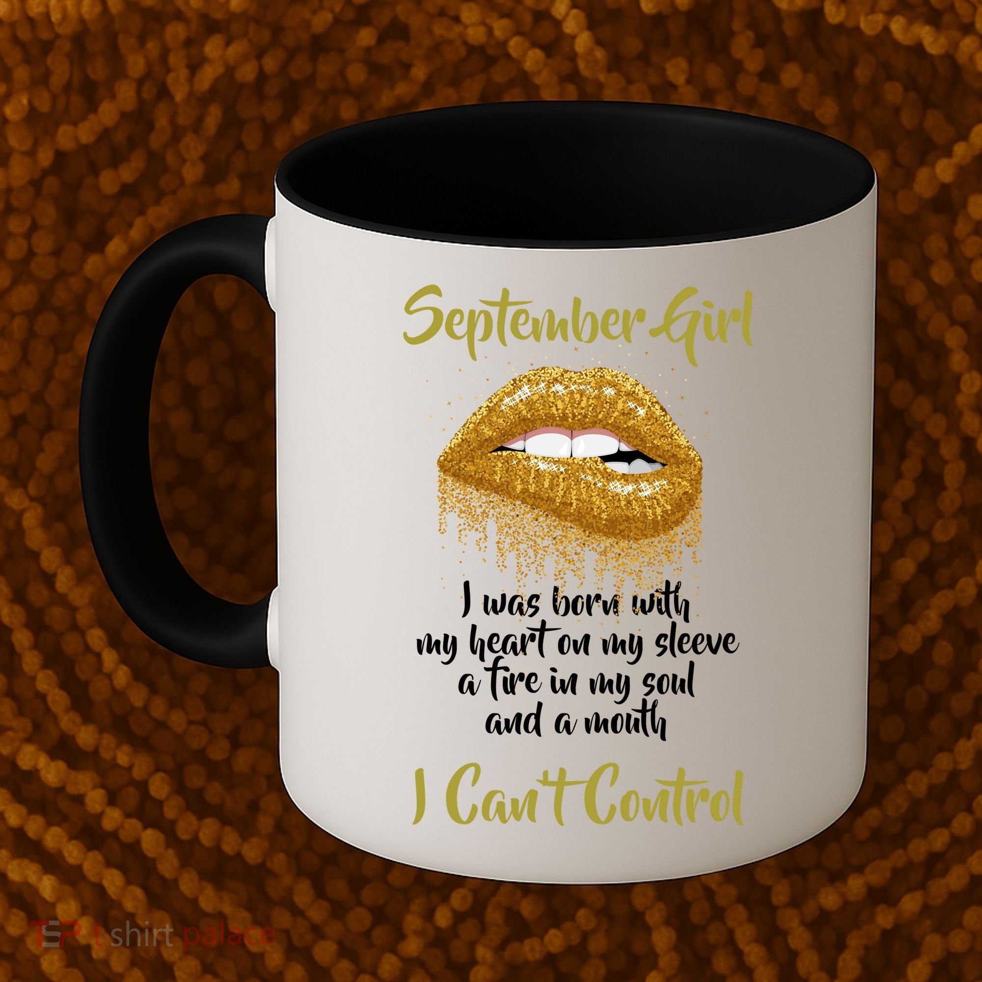 September Girl Born With Fire In My Soul Coffee Mug