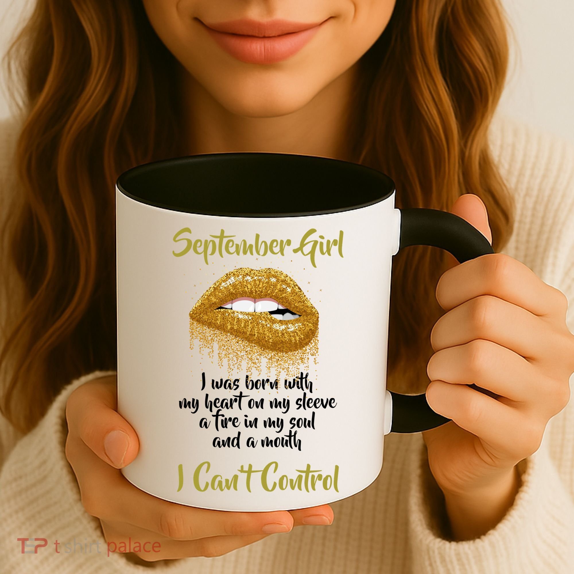 September Girl Born With Fire In My Soul Coffee Mug