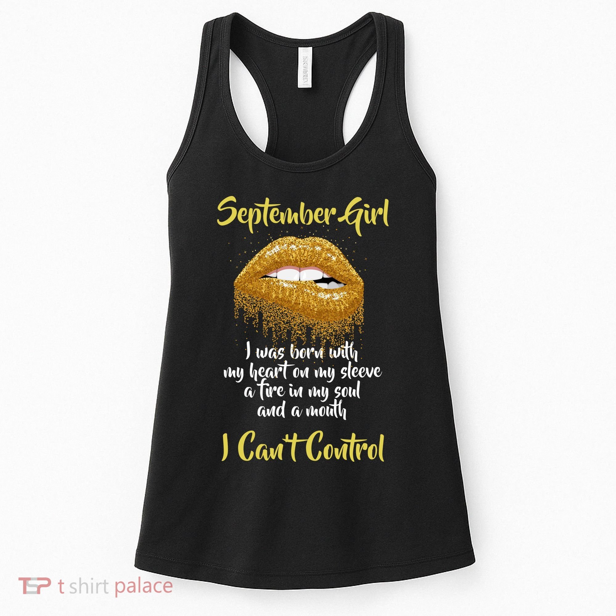 September Girl Born With Fire In My Soul Women's Tank Top
