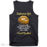 September Girl Born With Fire In My Soul Tank Top thumb 0