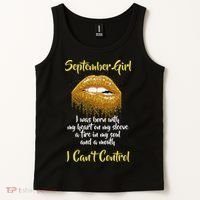 September Girl Born With Fire In My Soul Tank Top thumb 2