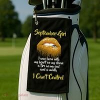 September Girl Born With Fire In My Soul Golf Towel thumb 2