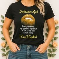 September Girl Born With Fire In My Soul Women's T-Shirt thumb 2