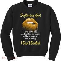 September Girl Born With Fire In My Soul Kids Sweatshirt thumb 0