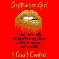 September Girl Born With Fire In My Soul Santa Hat thumb 1