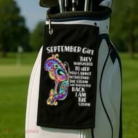 September Girl Paisley Butterfly Golf Towel thumb 2