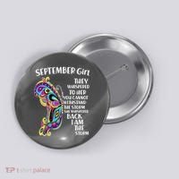 September Girl Paisley Butterfly Button thumb 0