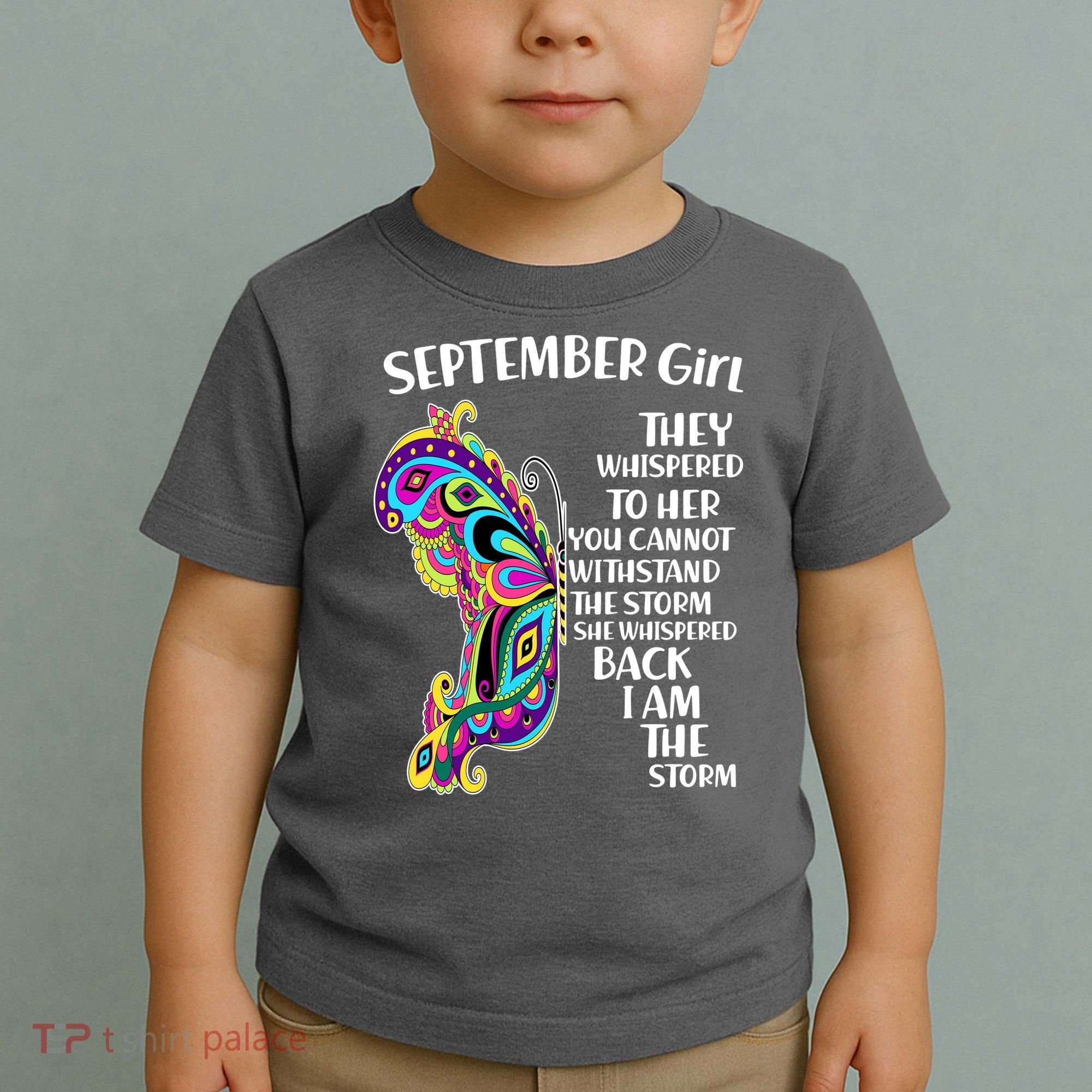 September Girl Paisley Butterfly Toddler T-Shirt