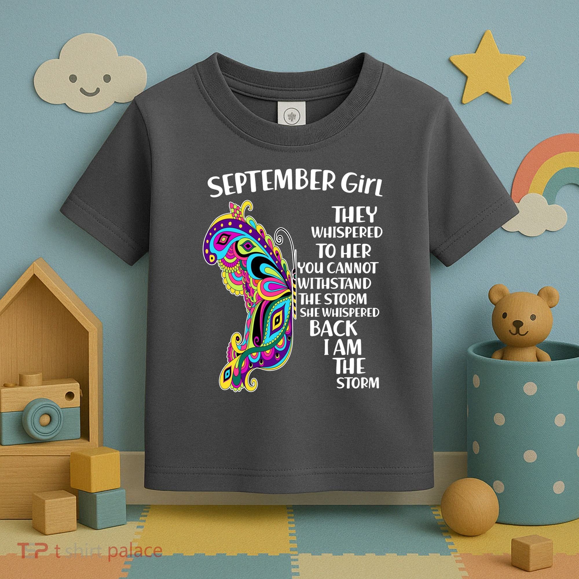 September Girl Paisley Butterfly Toddler T-Shirt