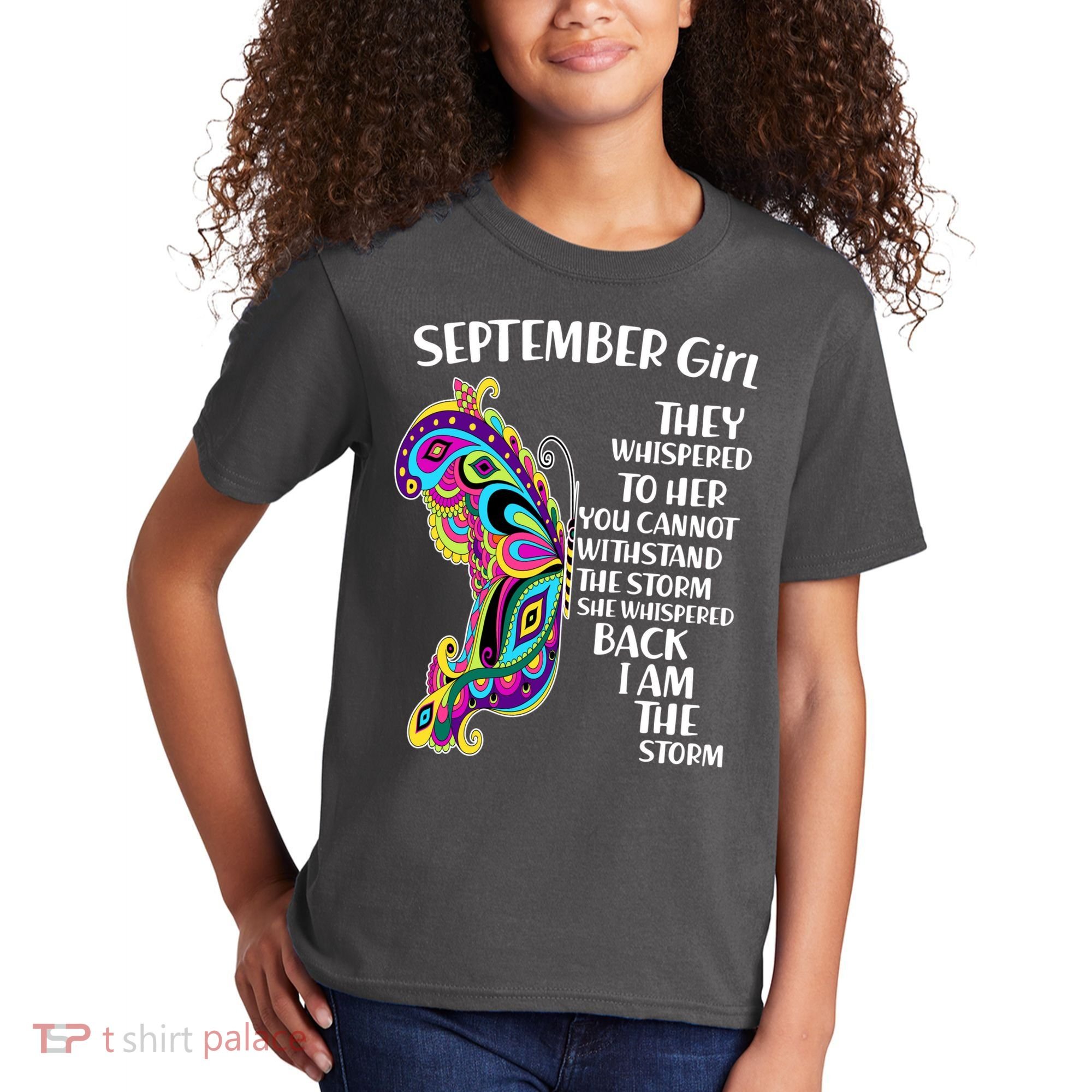 September Girl Paisley Butterfly Kids T-Shirt