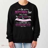 September Girl Sweet But Crazy Funny Birthday Women's Sweatshirt thumb 0