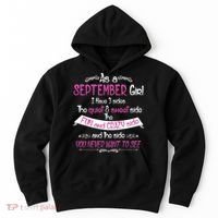 September Girl Sweet But Crazy Funny Birthday Hoodie thumb 0