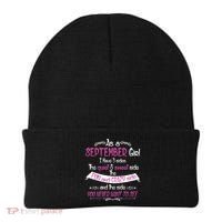 September Girl Sweet But Crazy Funny Birthday Beanie thumb 0