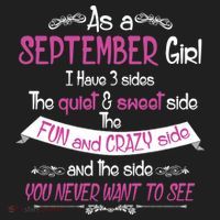September Girl Sweet But Crazy Funny Birthday Beanie thumb 2