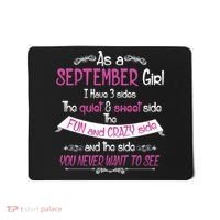 September Girl Sweet But Crazy Funny Birthday Mousepad thumb 0
