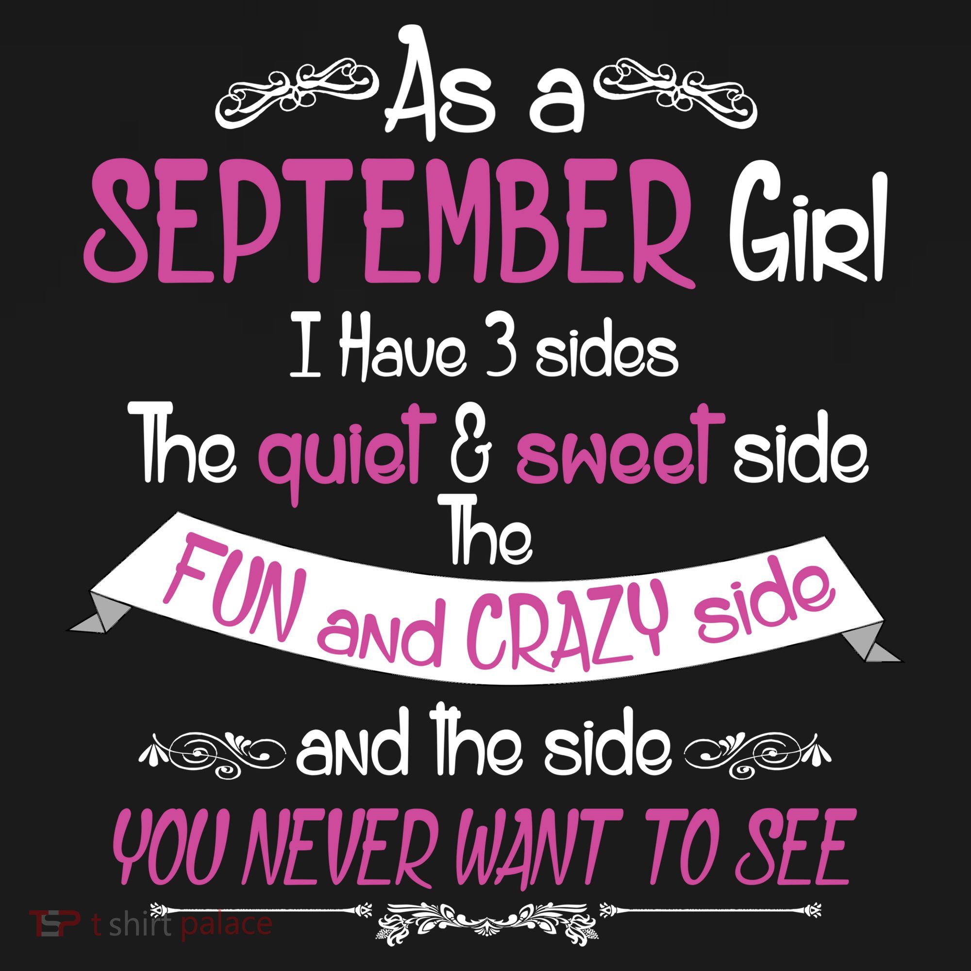 September Girl Sweet But Crazy Funny Birthday Mousepad