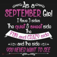 September Girl Sweet But Crazy Funny Birthday Visor thumb 3