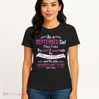September Girl Sweet But Crazy Funny Birthday Women's T-Shirt thumb 4