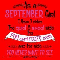 September Girl Sweet But Crazy Funny Birthday Santa Hat thumb 1