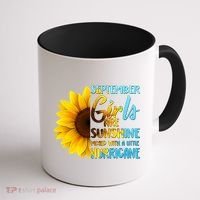 September Girls Are Sunshine Mixed With A Little Hurricane Coffee Mug thumb 1