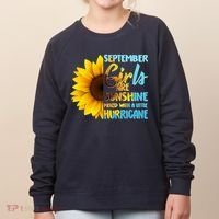 September Girls Are Sunshine Mixed With A Little Hurricane Women's Sweatshirt thumb 0