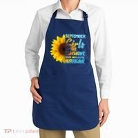 September Girls Are Sunshine Mixed With A Little Hurricane Apron thumb 2