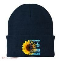 September Girls Are Sunshine Mixed With A Little Hurricane Beanie thumb 0