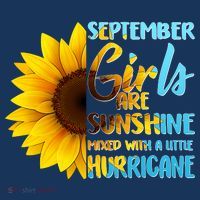 September Girls Are Sunshine Mixed With A Little Hurricane Women's Hoodie thumb 2