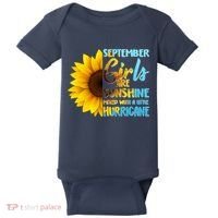 September Girls Are Sunshine Mixed With A Little Hurricane Baby Bodysuit thumb 0