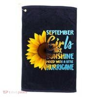 September Girls Are Sunshine Mixed With A Little Hurricane Golf Towel thumb 0