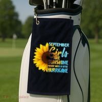September Girls Are Sunshine Mixed With A Little Hurricane Golf Towel thumb 2