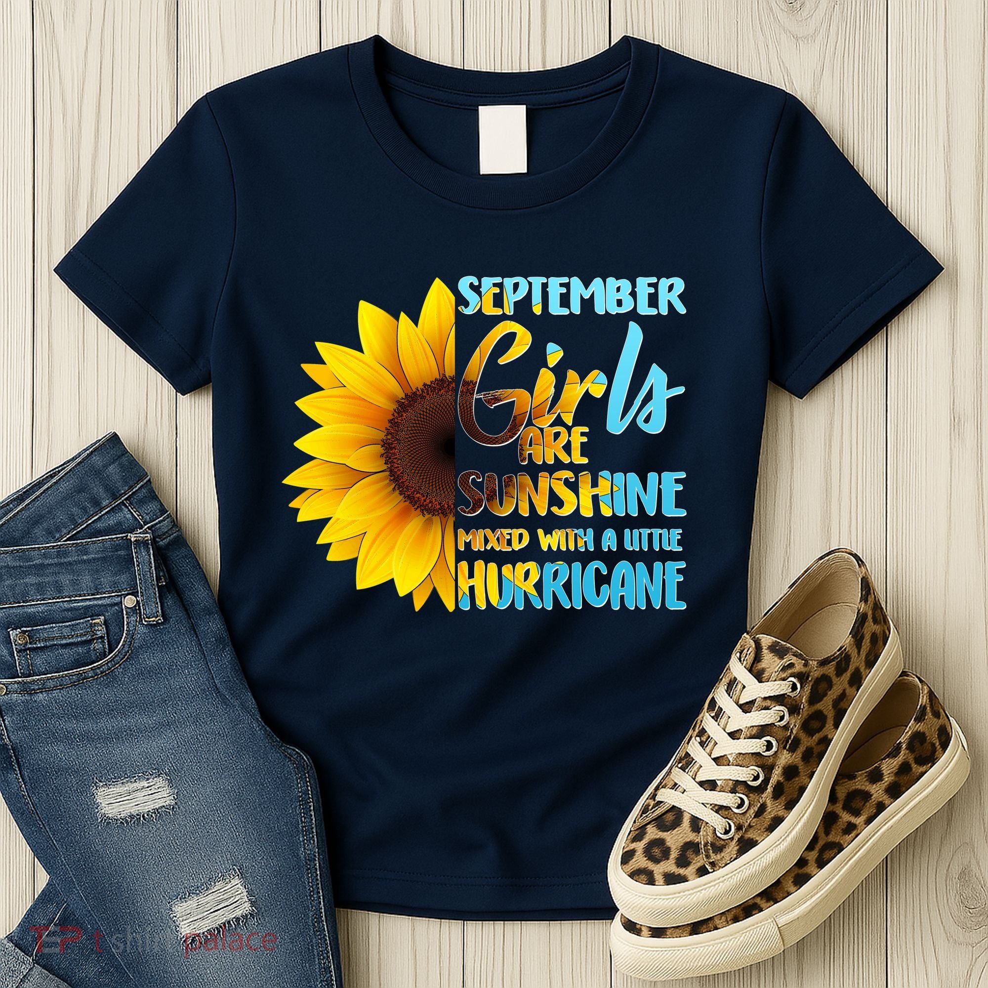 September Girls Are Sunshine Mixed With A Little Hurricane Women's T-Shirt