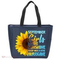 September Girls Are Sunshine Mixed With A Little Hurricane Tote Bag thumb 0