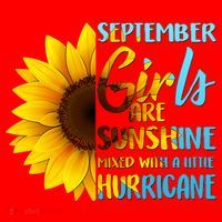September Girls Are Sunshine Mixed With A Little Hurricane Santa Hat thumb 1