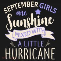 September Girls Are Sunshine Mixed With Hurricane Sweatshirt thumb 3