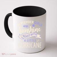 September Girls Are Sunshine Mixed With Hurricane Coffee Mug thumb 0