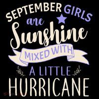 September Girls Are Sunshine Mixed With Hurricane Women's Hoodie thumb 2
