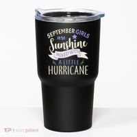 September Girls Are Sunshine Mixed With Hurricane Tumbler thumb 0