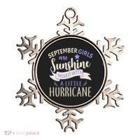 September Girls Are Sunshine Mixed With Hurricane Ornament thumb 0