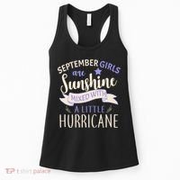 September Girls Are Sunshine Mixed With Hurricane Women's Tank Top thumb 0