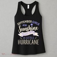 September Girls Are Sunshine Mixed With Hurricane Women's Tank Top thumb 3