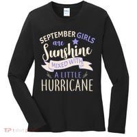September Girls Are Sunshine Mixed With Hurricane Women's Long Sleeve Shirt thumb 0