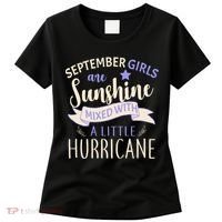 September Girls Are Sunshine Mixed With Hurricane Women's T-Shirt thumb 0